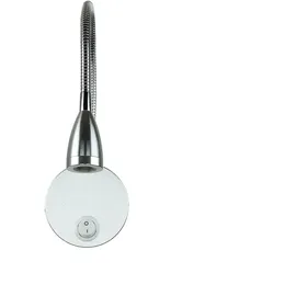 Licht-Erlebnisse Wandleuchte JAN flexibel, Silber Aluminium Acrylglas 1x LED 3W | LE109499