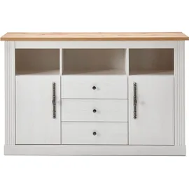 OTTO home Westminster S 150 x 96 x 41 cm Pinie Weiß / Wotan Eiche