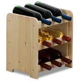 Proregal Weinregal Natur, Holz, Kiefer, Rechteckig, 34.4x36x26.5 cm, Wohnzimmer, Regale, Weinregale