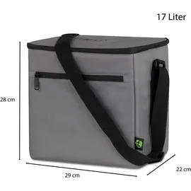 Normani Flechtkorb mit großer Kühltasche 20 l Grün