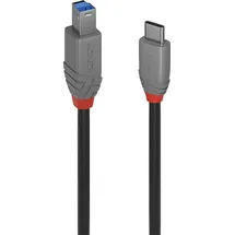 Lindy USB-Kabel USB 3.2 Gen1 USB-C® Stecker, USB-B Stecker 0.50m Schwarz 36665