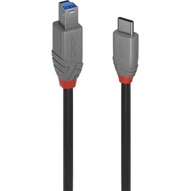 Lindy USB-Kabel USB 3.2 Gen1 USB-C® Stecker, USB-B Stecker 0.50m Schwarz 36665