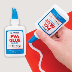 Kleine Flasche Weißleim (PVA Kleber) 60ml - auswaschbar (pro Set 6) Bastelmaterial