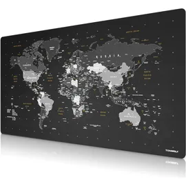 Titanwolf Gaming Mauspad XXXL Speed Mousepad Weltkarte Motiv, rutschfest, abwaschbar
