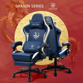 GTPLAYER Dragon Series Kunstleder Blau