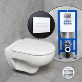 Geberit Renova Wand-WC & Tellkamp WC-Sitz mit neeos Vorwandelement,, 203040600+16601WH#SET,