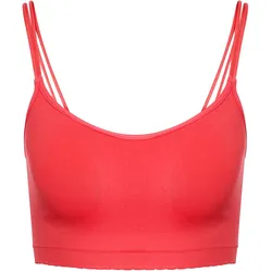 Tchibo - Seamless-Bustier mit Spitze - Damen - Gr. XS - rot