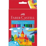 Faber-Castell Kugelschreiber FABER-CASTELL 554201 12x Filzstifte farbsortiert,