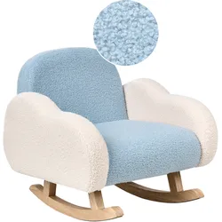 Kinderschaukelstuhl Wolke SKARE Bouclé Hellblau