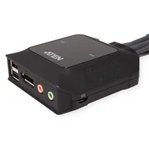 ATEN CS22DP-AT 2-Port USB DisplayPort KVM Switch schwarz