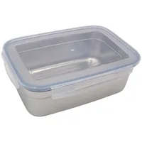 Buri Edelstahl Frischhaltedose 350ml Vorratsdose Brotdose Lunchbox Klickverschluss