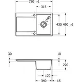 Villeroy & Boch Siluet 45 flat rechts flächenbündig keramik weiß Handbetätigung 780 x 490 mm