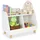 Relaxdays Kinderregal klein für Spielzeug  weiß braun