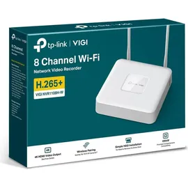 TP-Link VIGI NVR1108H-W, 8 Kanäle, 4K 10TB HDD WiFi Ethernet