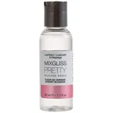 MIXGLISS PRETTY, Premium 2-in-1 Massageöl und Gleitgel auf Silikonbasis, Kirschblüte, 50ml