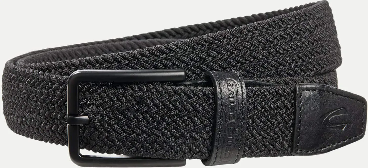 Elastischer Flechtgürtel Schwarz L
