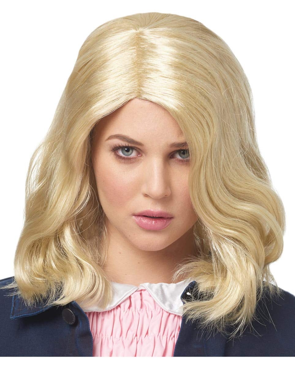 Horror-Shop Blonde Strange Girl Perücke als Kostüm Accessoires