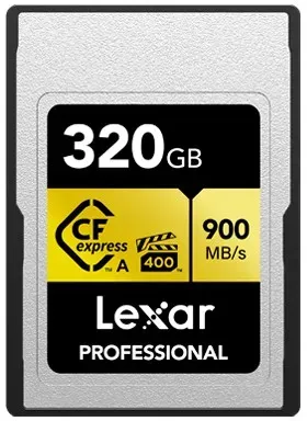 Lexar CFexpress LCAGOLD 320 GB Type A 900MB/s Professional Speicherkarte Gold