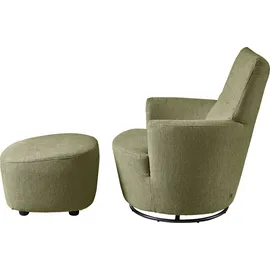 Set One by Musterring Relaxsessel »SO 1450« Set, mit Dreh- und Wippfunktion, inklusive Hocker grün