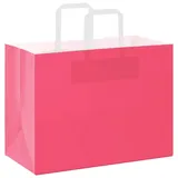vidaXL Papiertragetaschen 250 Stk mit Henkeln Rosa 32x17x25 cm 4101901