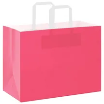 vidaXL Papiertragetaschen 250 Stk mit Henkeln Rosa 32x17x25 cm 4101901