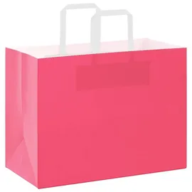 vidaXL Papiertragetaschen 250 Stk mit Henkeln Rosa 32x17x25 cm 4101901