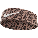 Nike Athletic Headband Wide aus recyceltem Polyester in der Farbe Mineral Clay/Black/White,