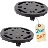GarPet 2er Set Transportroller Rollbrett Transportrollen Rollbrett Werkstatt Pflanzen Rollbretter Transport Möbelrollen flach Pflanzenroller rund Transporthilfe