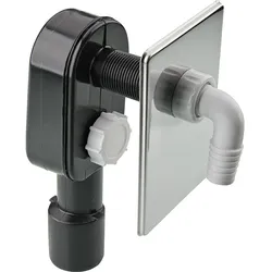 PE-Unterputz-Geräte-Siphon (Ausführung: Schlauchtülle 3/4'' 90° für UP-Siphon)