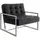 s-style möbel Loungesessel 84 x 81 x 89 cm Schwarz/Silber mit Polyetherschaumkern