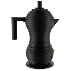 Alessi Espressokocher Pulcina Vollschwarz für 6 Tassen, 0,3l Kaffeekanne schwarz