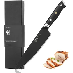 Wakoli Titanium Noir Chefmesser mit 20cm Klinge, G10 Griff, Premium Edelstahl Küchenmesser und Profi Messer in Geschenkverpackung