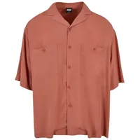 URBAN CLASSICS Oversized Resort Kurzarmhemd - Terracotta - S