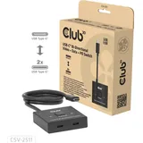 Club 3D CSV-2511 USB-C Umschalter 0,50 m Schwarz/Mehrfarbig