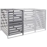 MCW Mülltonnenbox Erweiterung H62 114 x 67 x 97 cm hellgrau