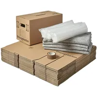 Umzugskomplettpaket 2 bis 3 Zimmer-Wohnung 75 m2 (40 x Umzugskarton 1 x Klebeband 3 x Luftpolsterfolie 4 x Möbeldecke) Set BB-Verpackungen