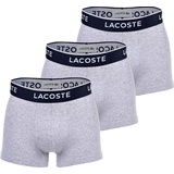 Lacoste Trunks grey chine S 3er Pack