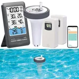 Infactory Smartes WLAN-Poolthermometer, IP67, 2 Außensensoren, Alarm