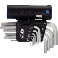 KS Tools 3 in 1 Innen6kant-Winkelstiftschlüssel-Satz,10-teilig kurz, Zoll