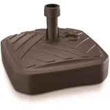 Prosperplast Quadratische Polyethylen -Regenschirm -Basis mit gestreiftem Design 39 x 39 x 13 cm in Schokoladenfarbe