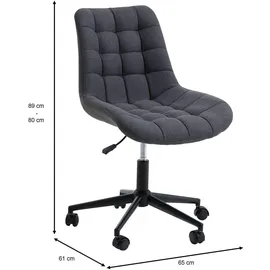 Idimex Talia Drehstuhl Polyester Dunkelgrau