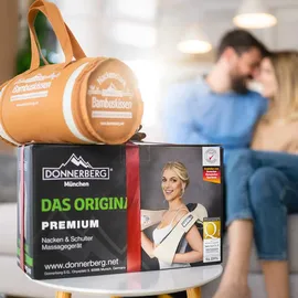 Donnerberg Premium Nackenmassagegerät + Bambus Reisekissen - Black