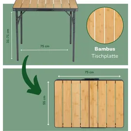 Camp Active Campingtisch Klapptisch Braun
