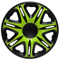 ZentimeX Radkappen Radzierblenden Radabdeckungen 14" Zoll #166 Green-Black GRÜN SCHWARZ