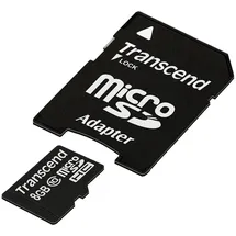 Transcend microSDHC Class 10 + SD-Adapter 8 GB