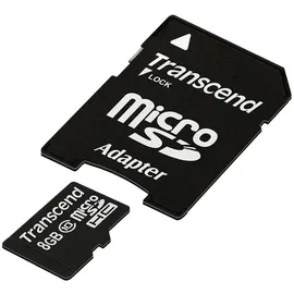 Transcend microSDHC Class 10 + SD-Adapter 8 GB