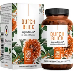 Augenvitamine - Lutein Zeaxanthin Komplex mit Beta Carotin & Vitamin A Durchblick Naturtreu® Kapseln 19,8 g