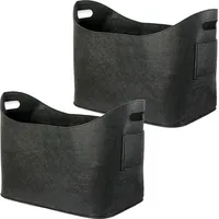 Schramm Schramm® Kaminholztasche schwarz aus Filz Holzkorb ca. 53x40x30