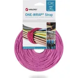Velcro One-wrap Lösbarer Kabelbinder Polypropylen (PP), Velcro, Pink, 200 mm,