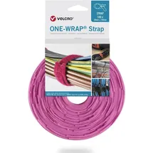 Velcro One-wrap Lösbarer Kabelbinder Polypropylen (PP), Velcro, Pink, 200 mm,